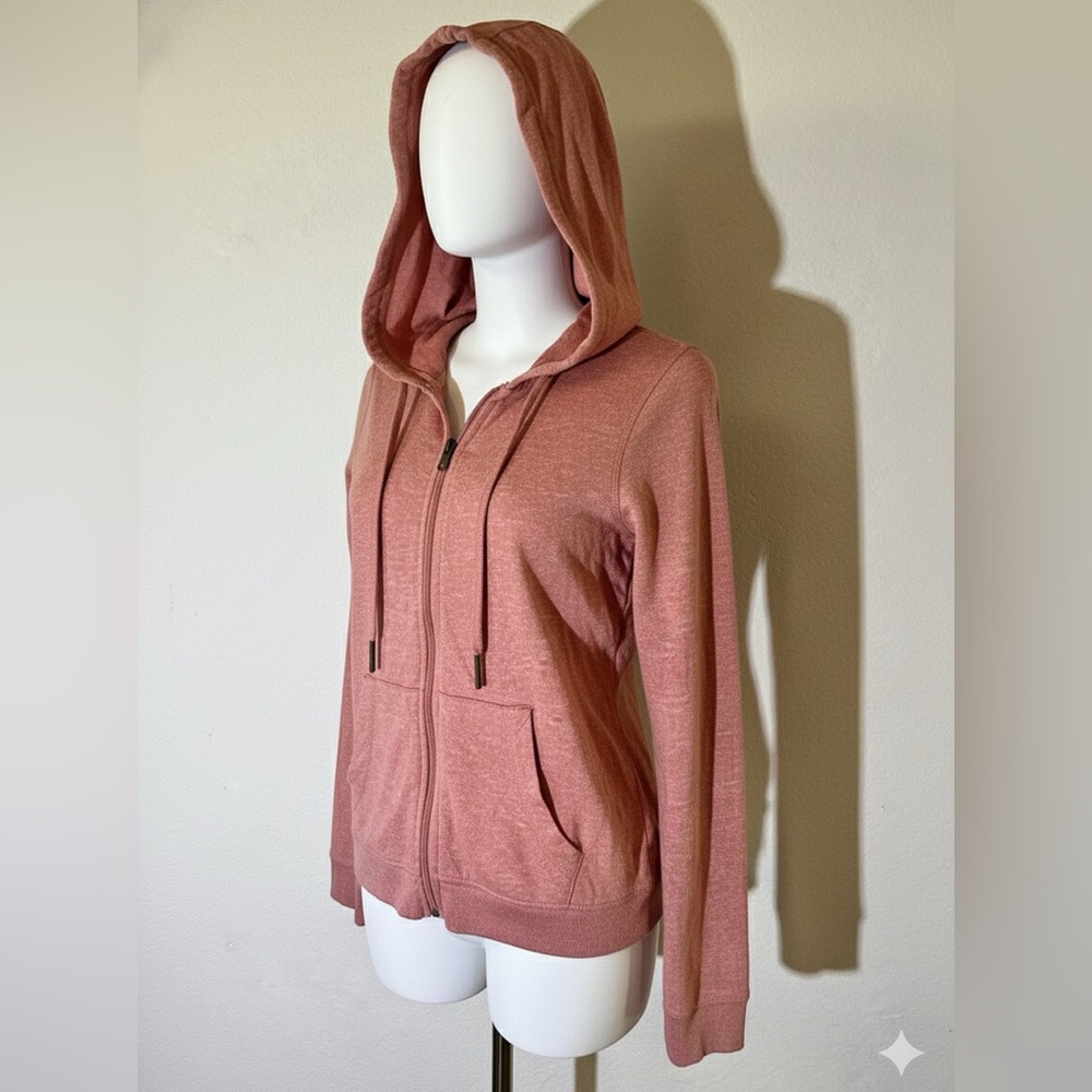 Coral Zip-Up Hoodie